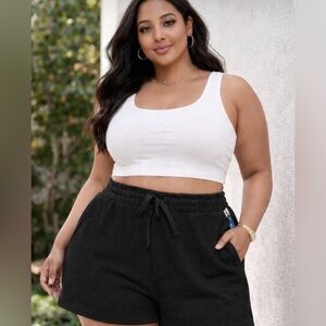 NWT Black Terry shorts